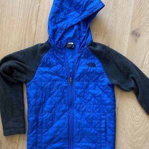The North Face Blue and Black Quilted Jacket